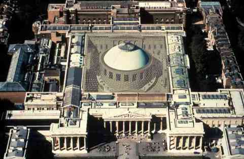 Vista aérea do British Museum, Londres